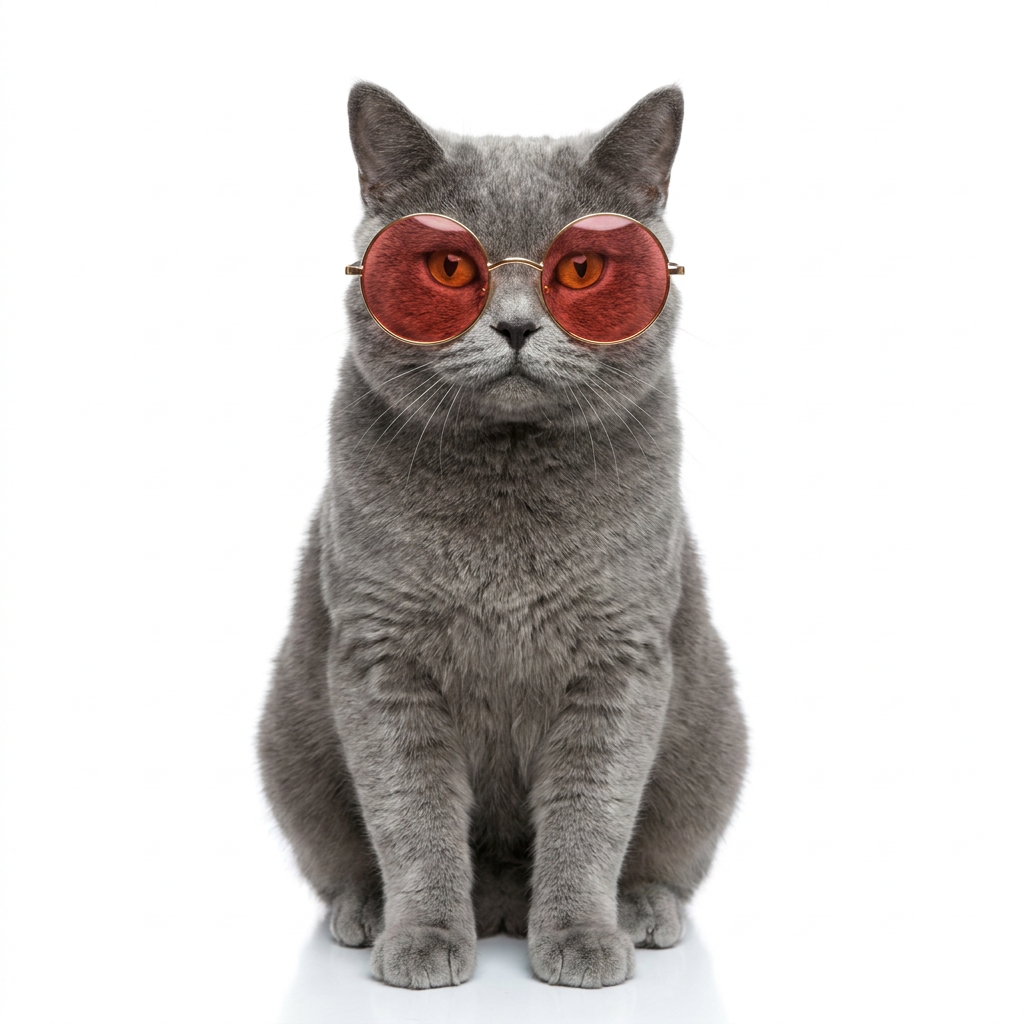 Meowfit Cat Sunglasses — Retro Round Shades for Cats & Small Dogs
